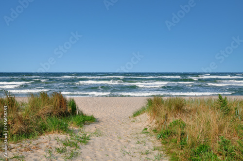 stormy Weather at Beach of Baabe on Ruegen Baltic Sea Mecklenburg-Vorpommern Germany