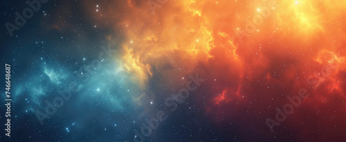Space background with nebula and stars. Universe with planets and lots of lights.