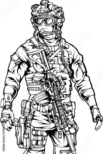 vector us army soldier military