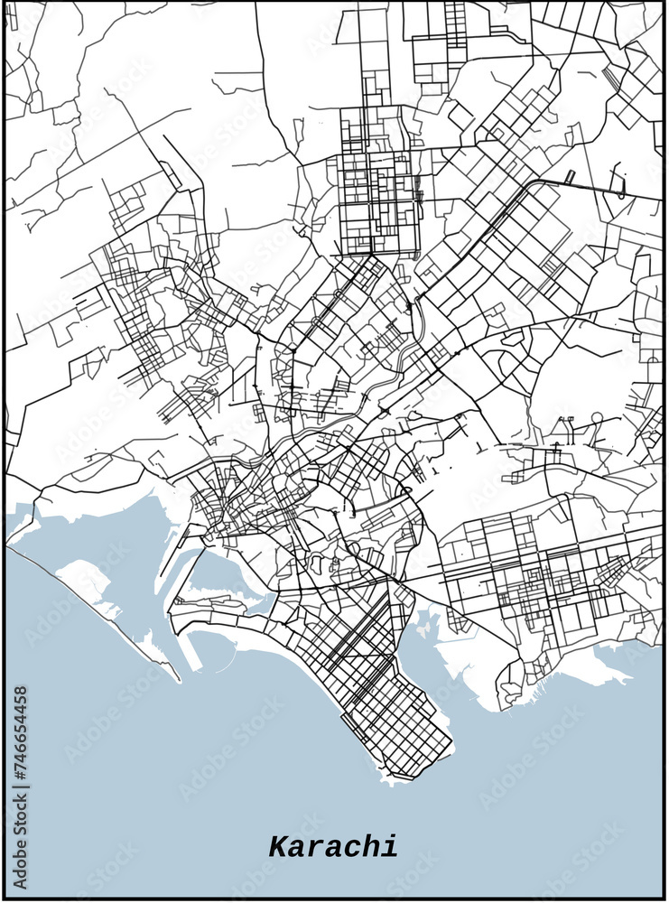 Obraz premium Karachi Map