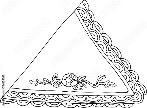 Napkins illustration. Set of table-napkins cartoon hand drawn abstract elements