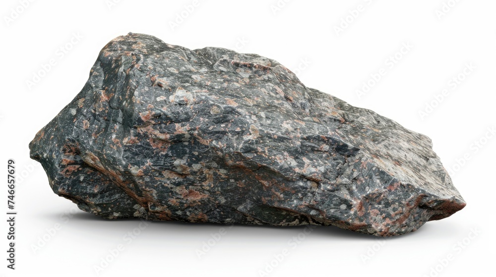 Fototapeta premium A large rock sitting on a white surface. Ideal for backgrounds or textures