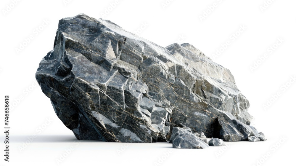 A large rock sitting on top of a white surface. Suitable for various design projects