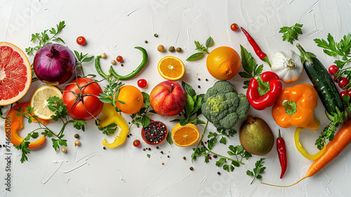 Vibrant Fresh Fruit and Vegetable Display