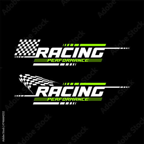 Racing performance trendy fashionable vector t-shirt and apparel design, typography, print, poster.