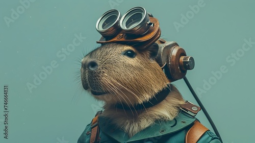 Guinea Pig in Steampunk and Dieselpunk Costumes