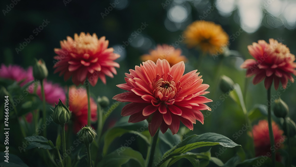 This is the picture of red dahlia beautiful flowers This is the picture of red dahlia beautiful flowers