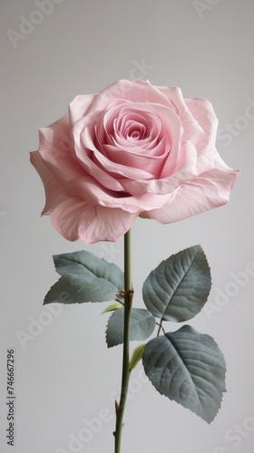 Classic Pink Rose in Full Bloom