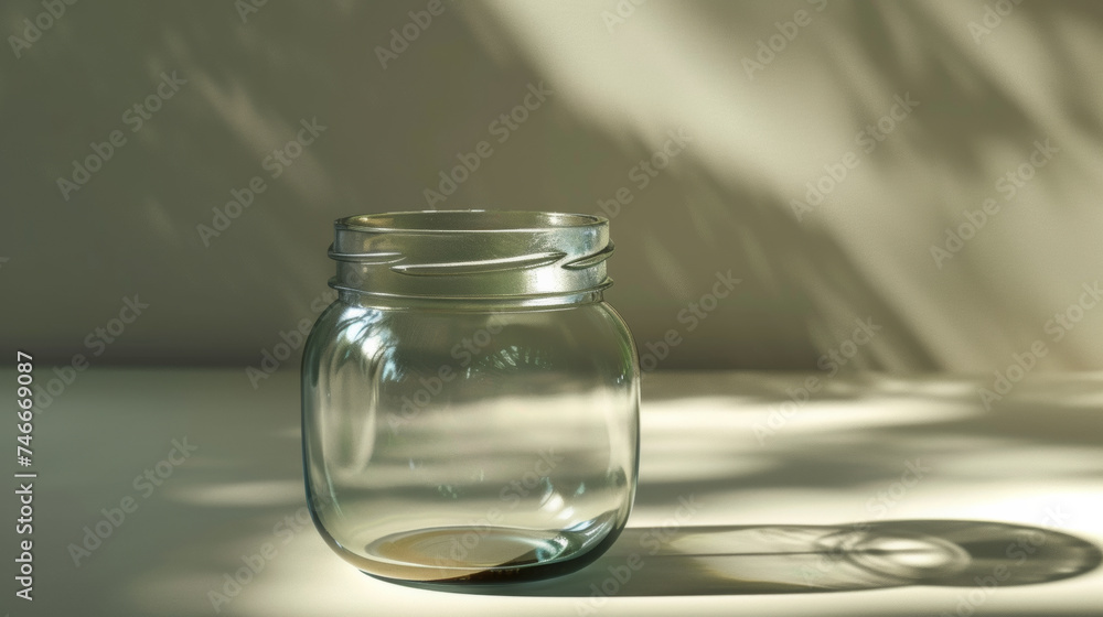 Glass Jar on Table