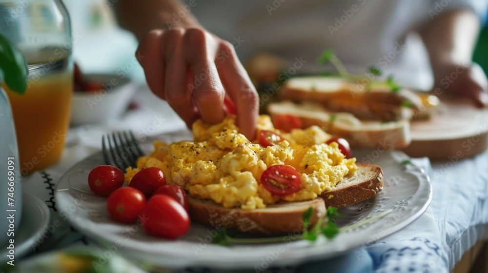 Fresh breakfast plate, suitable for food blogs Fresh breakfast plate, suitable for food blogs