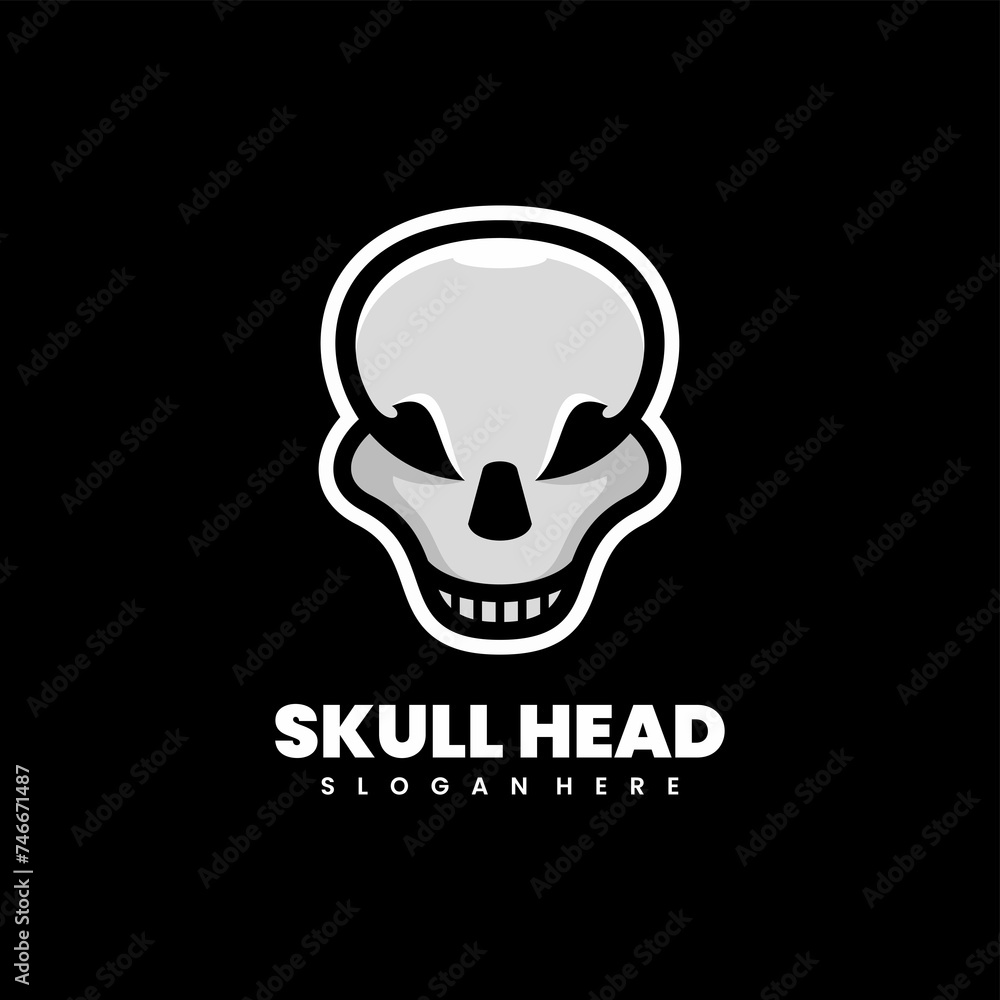 Free Vector Skull Head Mascot Design
