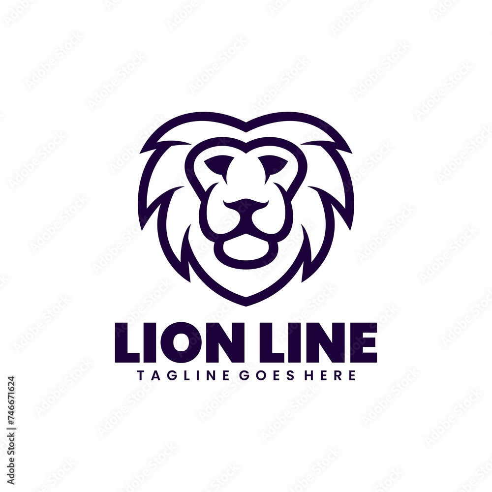 Lion Line Art Design