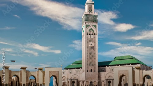 Beautiful Hassan II Mosque in Casablanca Morocco photo