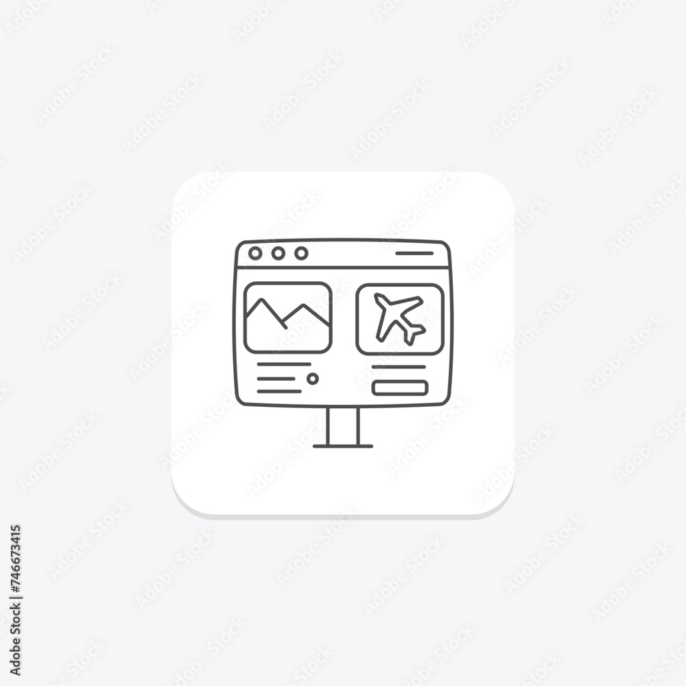 Travel Blogging icon, travel blogging, travel blog, travel blogger, travel blog posts thinline icon, editable vector icon, pixel perfect, illustrator ai file Travel Blogging icon, travel blogging, travel blog, travel blogger, travel blog posts thinline icon, editable vector icon, pixel perfect, illustrator ai file