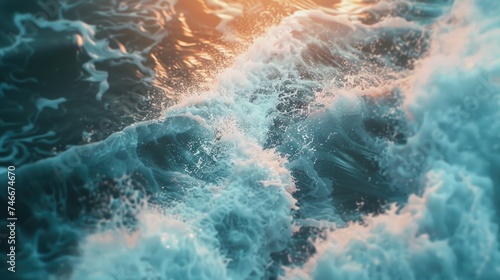Close-up view of water waves, perfect for nature backgrounds