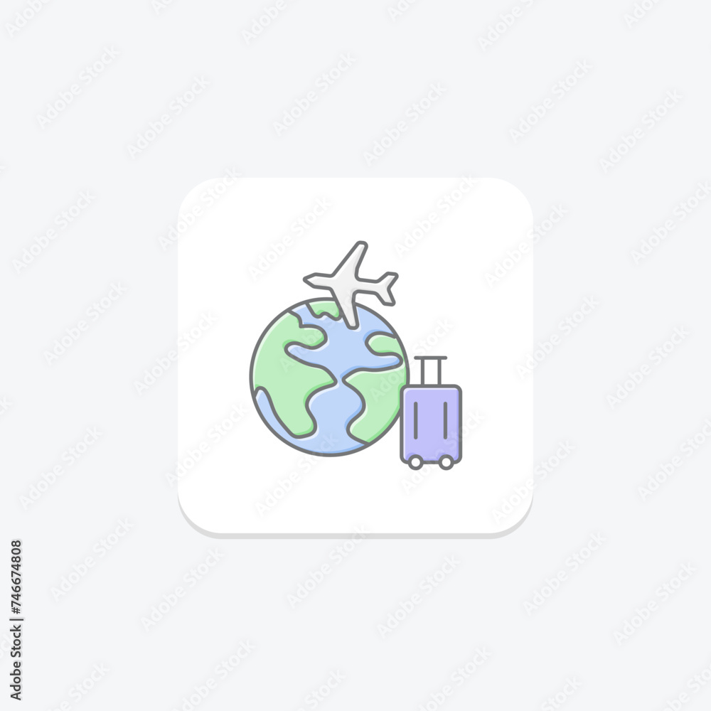Tours icon, tour, guided tours, guided tour, group tours lineal color icon, editable vector icon, pixel perfect, illustrator ai file Tours icon, tour, guided tours, guided tour, group tours lineal color icon, editable vector icon, pixel perfect, illustrator ai file