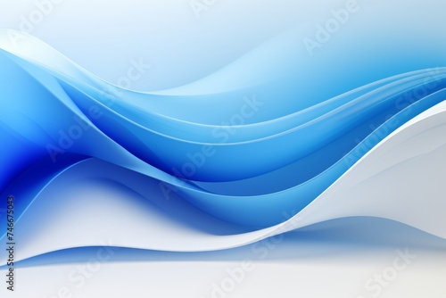 Abstract blue and white waves background design with beautiful flowing lines and patterns