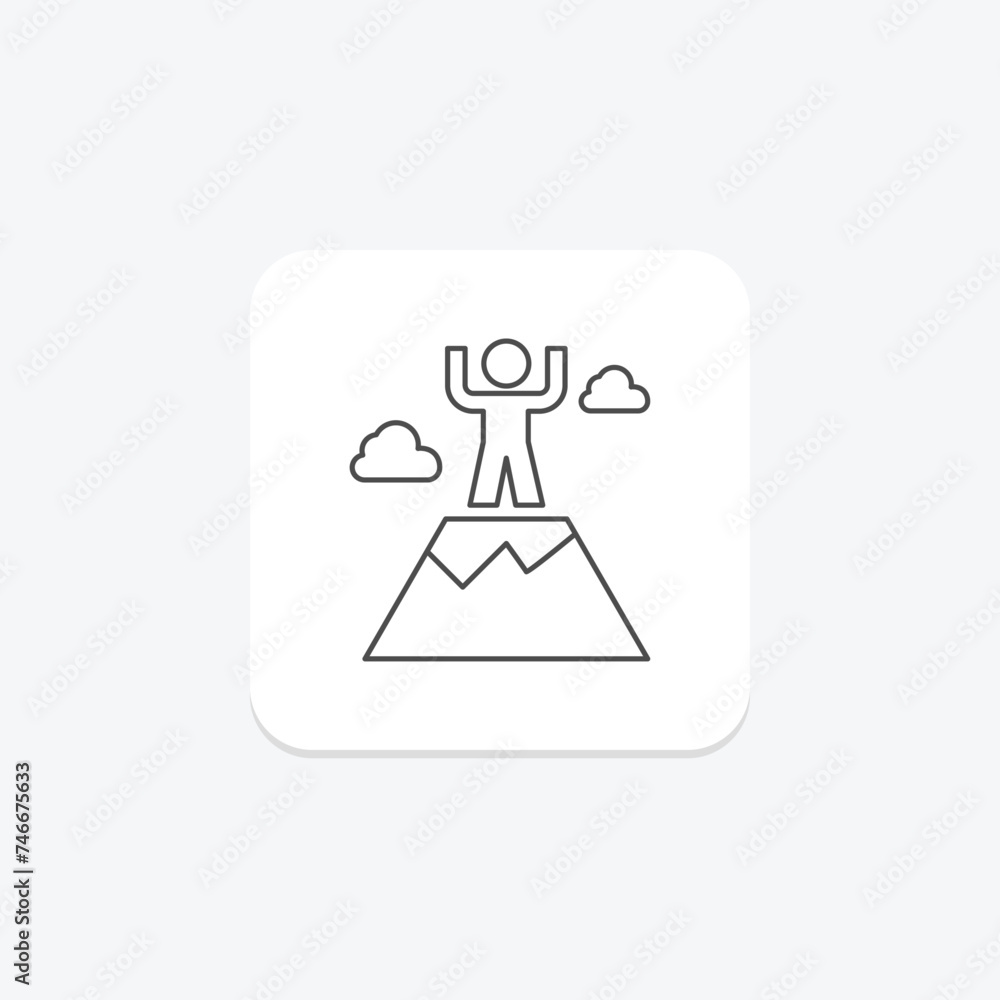 Success icon, successful, achievement, accomplishments, victory thinline icon, editable vector icon, pixel perfect, illustrator ai file Success icon, successful, achievement, accomplishments, victory thinline icon, editable vector icon, pixel perfect, illustrator ai file
