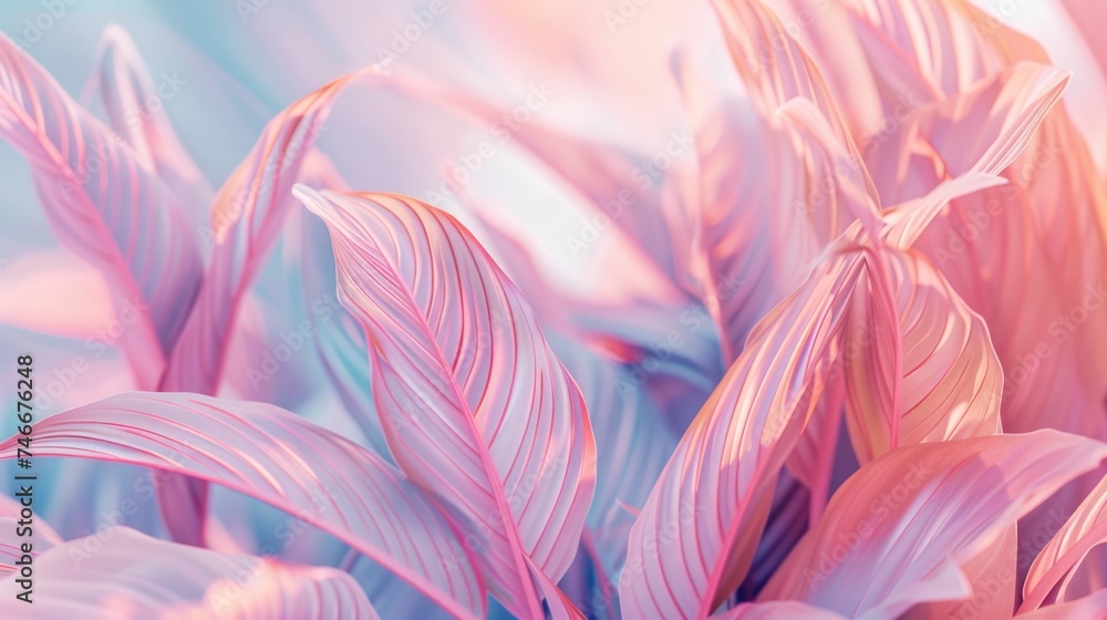Close up shot of a plant with pink leaves, perfect for botanical illustrations Close up shot of a plant with pink leaves, perfect for botanical illustrations