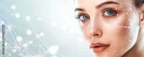 Laser treatment for skin rejuvenation, depicting the precision and effectiveness of modern dermatological procedures photo