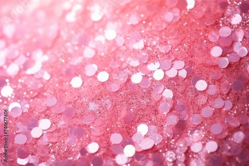 Pink glitter background close-up, perfect for adding a touch of sparkle to your designs