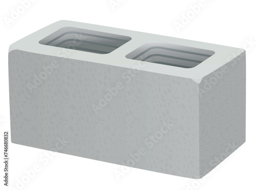 Cement  block brick. vector illustration