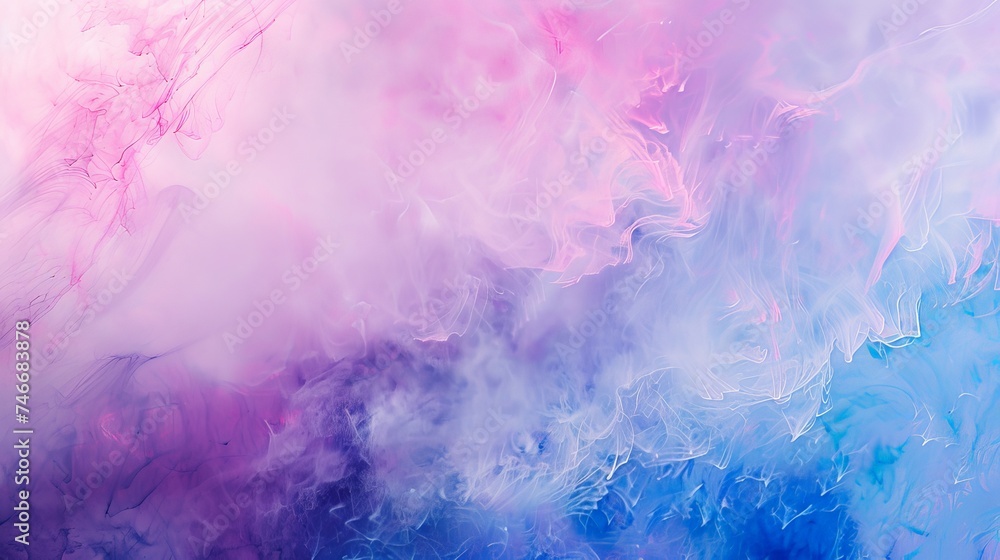 Vibrant Blue, Pink, and White Smoke Background