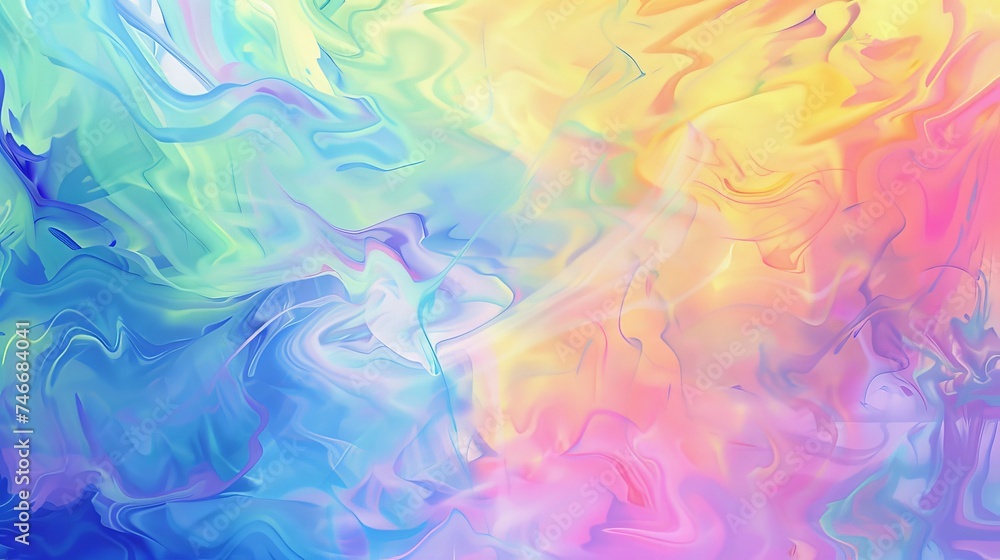Multicolored Fluid Paint Background