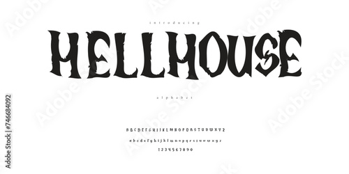 Underground Metal Horror Film Music Font Alphabet