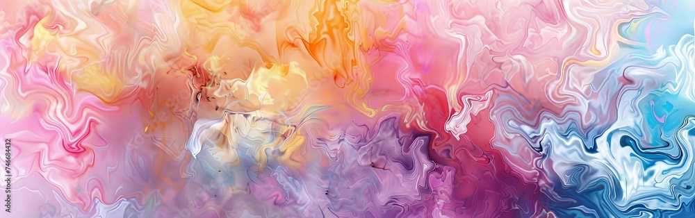Fototapeta premium Colorful abstract art with different shapes