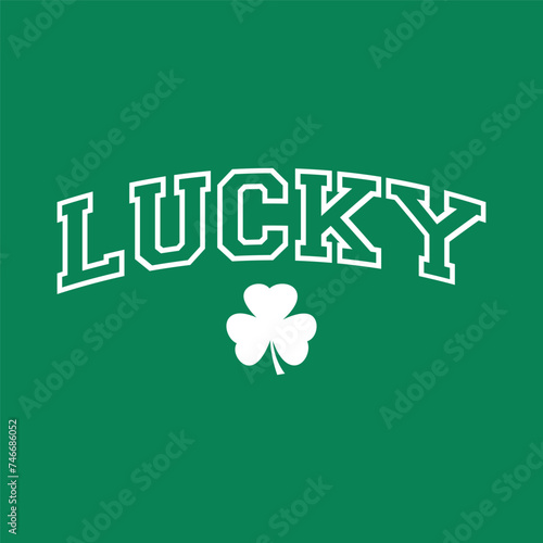 St Patrick's Day LUCKY T Shirt Design vector, Irish Shamrock T shirts Graphic vector