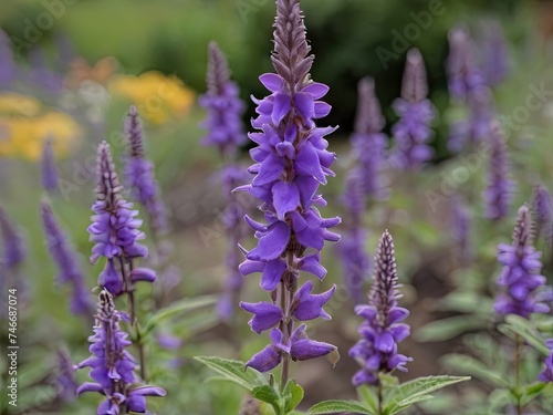 Dan Shen (Salvia miltiorrhiza) in the garden