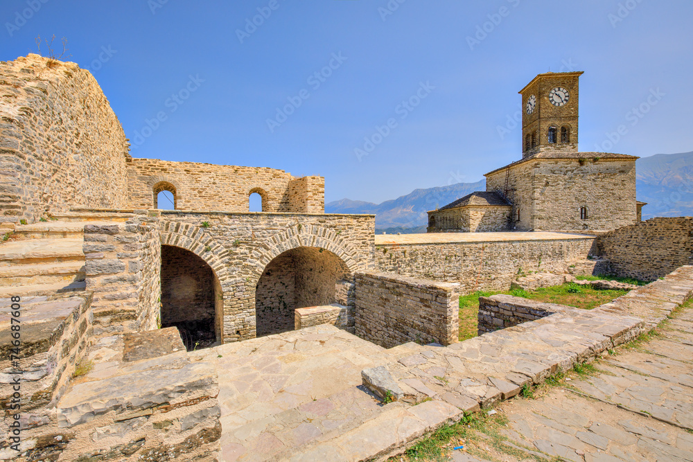 La citadelle de Gjirokastër, Albanie	