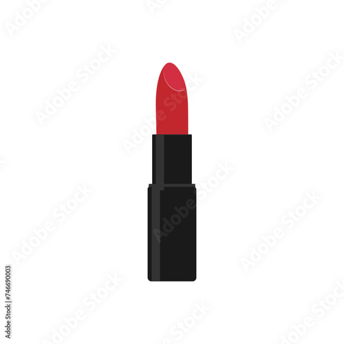 Obraz na płótnie Beautiful red lipstick. vector illustration isolated on white w salonie