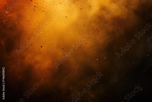 Abstract fiery gradient background with spots and grungy texture. © darshika