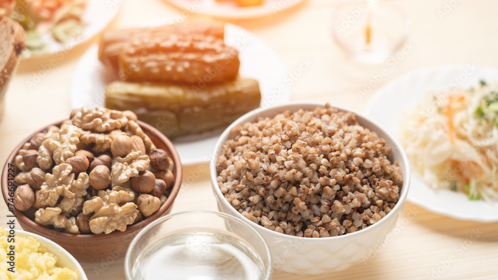 a set of Lenten food for Orthodox Christians during Great Christian Lent. a set of Lenten food for Orthodox Christians during Great Christian Lent.