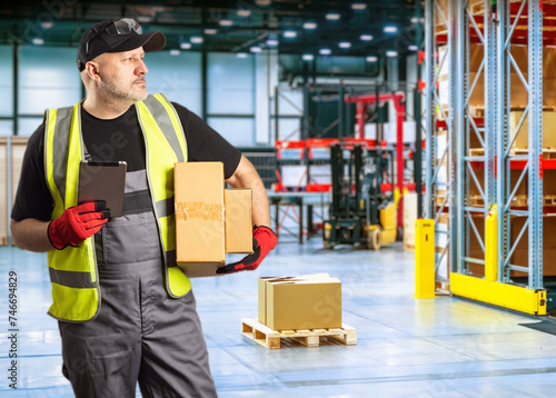 Man warehouse manager. Guy ...