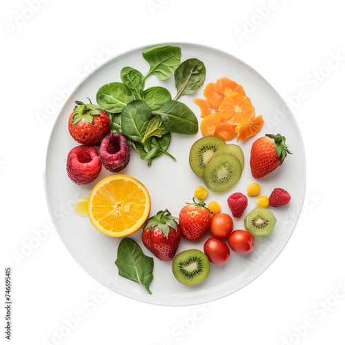 fruit plate isolated 