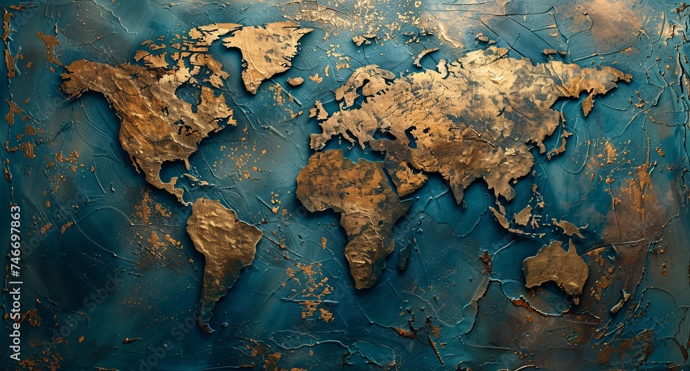 3D world map illustration
3D world map illustration
