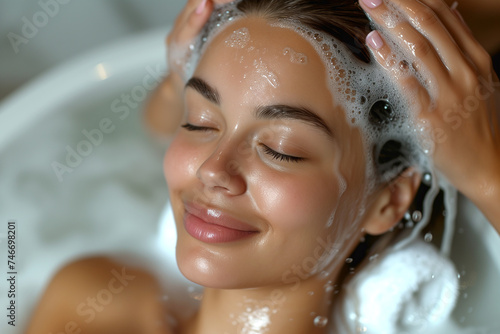 Spa Sensation Professional Hairdresser Pampers Woman's Hair