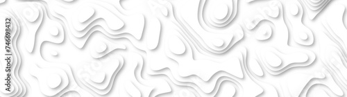 3d render, abstract white paper background. Paper cut vector art background banner texture. multi layer cutout geometric pattern on vector, Abstract soft white background with waves.