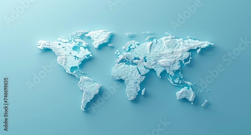Fototapeta Naklejka Na Ścianę i Meble -  3D world map illustration	
