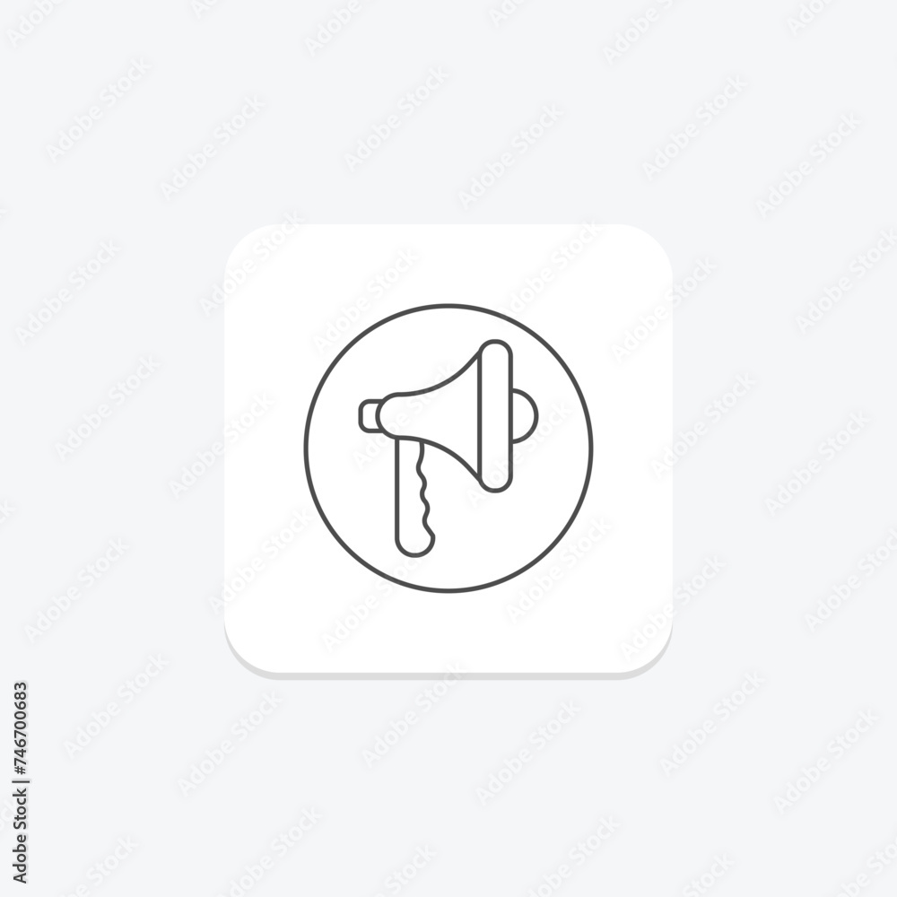 Call to Action icon, cta, button, action, click thinline icon, editable vector icon, pixel perfect, illustrator ai file Call to Action icon, cta, button, action, click thinline icon, editable vector icon, pixel perfect, illustrator ai file