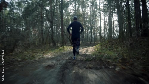 Wallpaper Mural Marathon runner doing cardio cross training by running on trail	 Torontodigital.ca