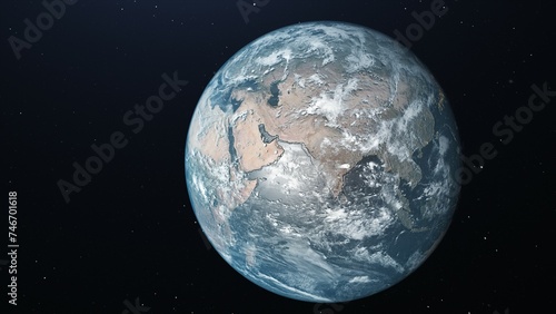 High Definition Computer Generated Earth Image High quality 3D rendered image of Earth from space.Earth Image.