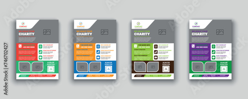 Charity organisation, nonprofit, ngo, donation, fundraising, commonality, flyer design and social banner Poster template photo