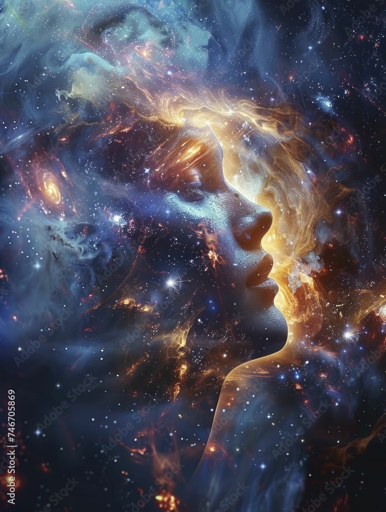 Fototapeta premium Interdimensional portal research, cross-reality science, glimpses of extraterrestrial entities, quantum mechanics lab.