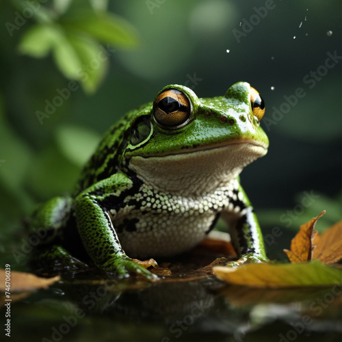 frog on a leaf