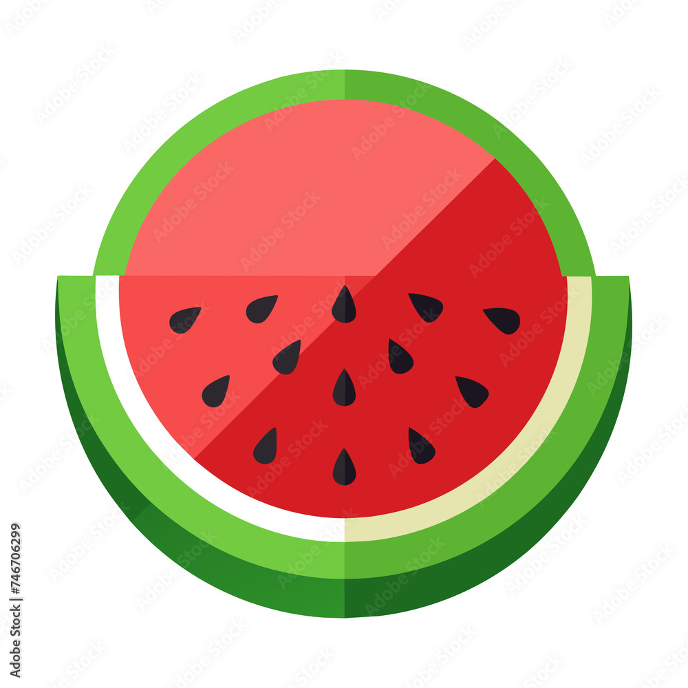 flat logo vector illustration of watermelon flat logo vector illustration of watermelon
