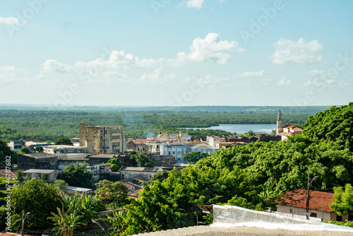 View of Joao Pessoa, Rio Sanhaus and the Atlantic forest in Brazil
